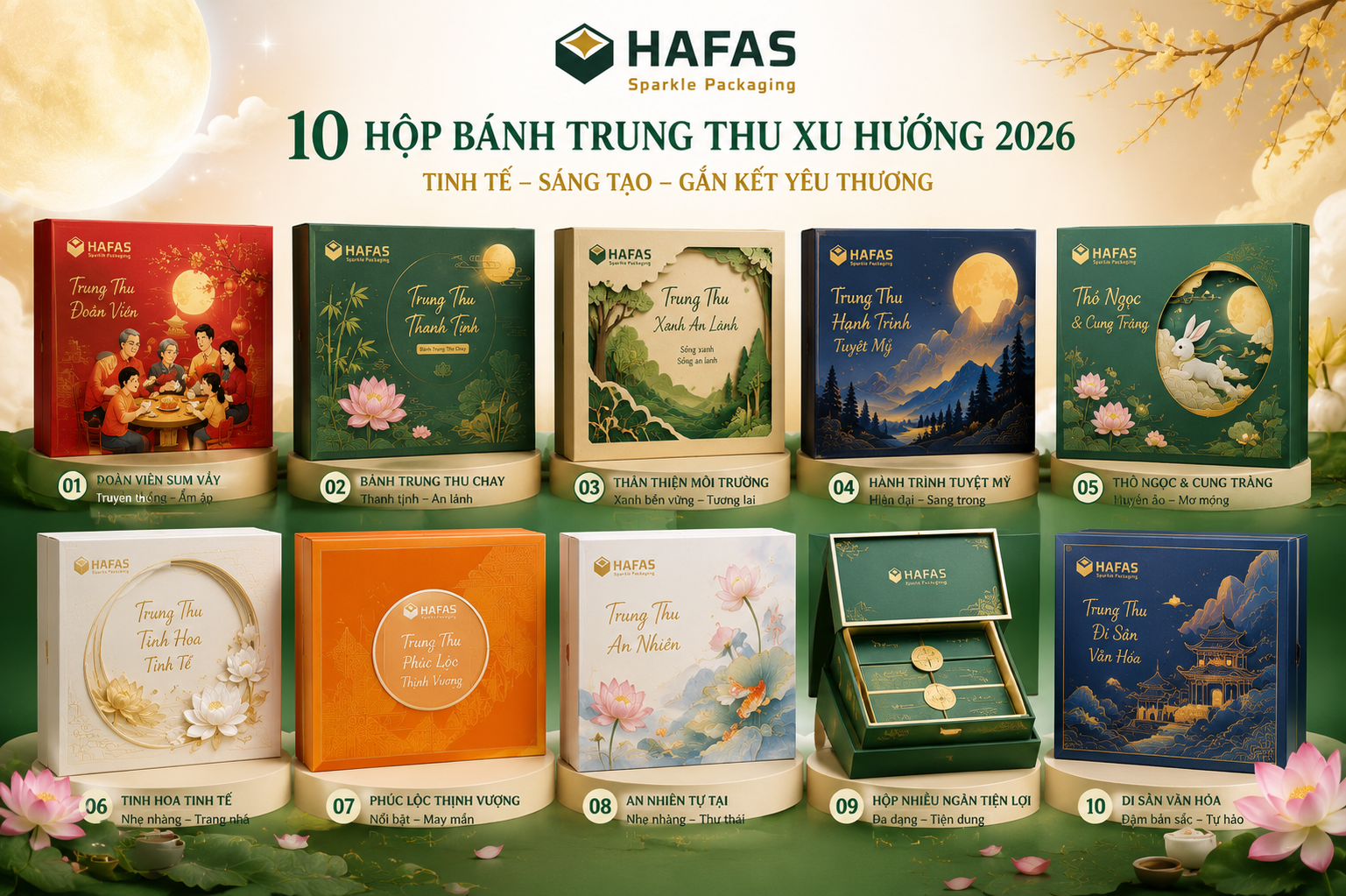 TOP 10 MẪU HỘP BÁNH TRUNG THU ĐẸP DÀNH CHO DOANH NGHIỆP NĂM 2026